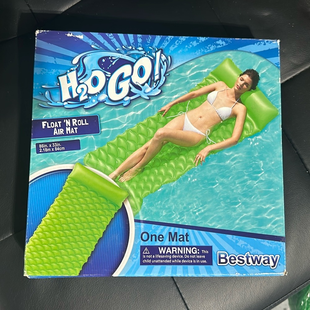 Bestway H2O Go! Float & Roll Inflatable Pool Mat w/ Headrest